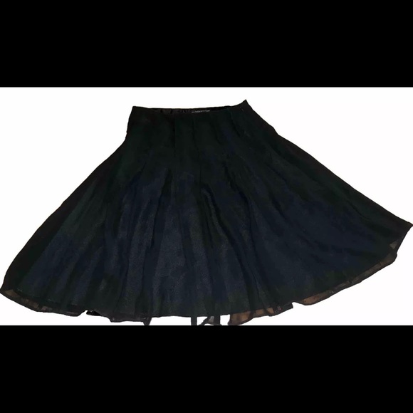 George ME by Mark Eisen Women's Skirt Size 10 Black Sheer Lined A-line - Picture 1 of 6